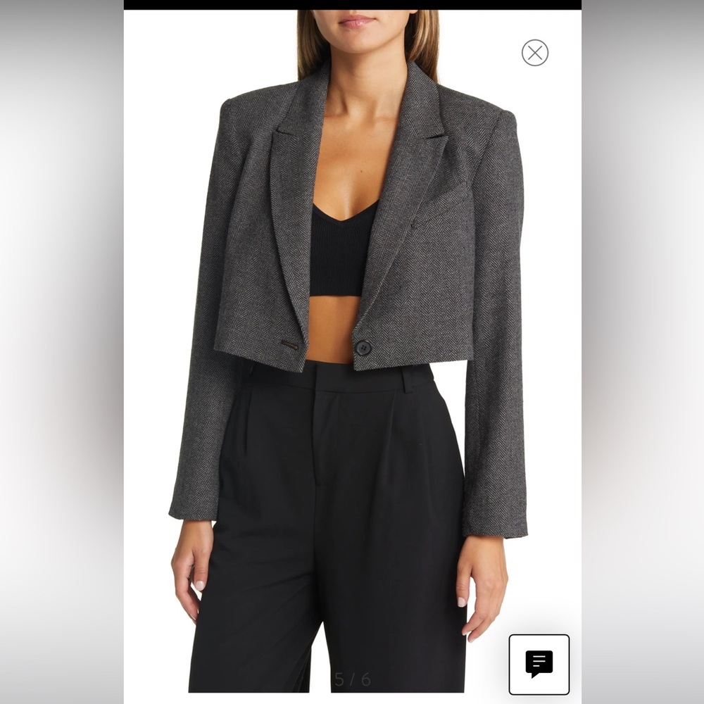 Open Edit cropped blazer XXS
